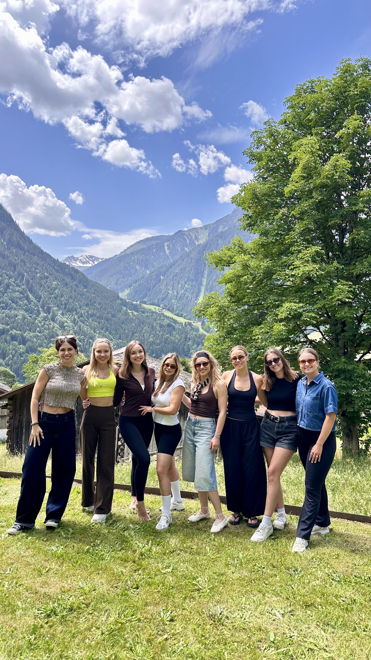 The whole group together at the end of the Alpine Reset